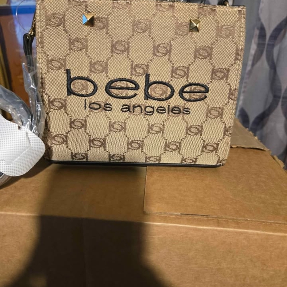Bebe Beige and Brown Mini Bag